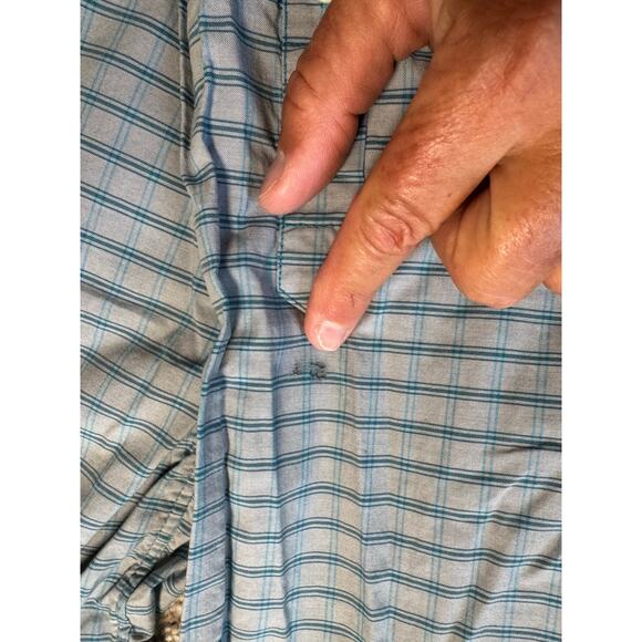 PATAGONIA Long Sleeve shirt, XL, Lightweight Flannel Gray & Blue - Picture 9 of 9